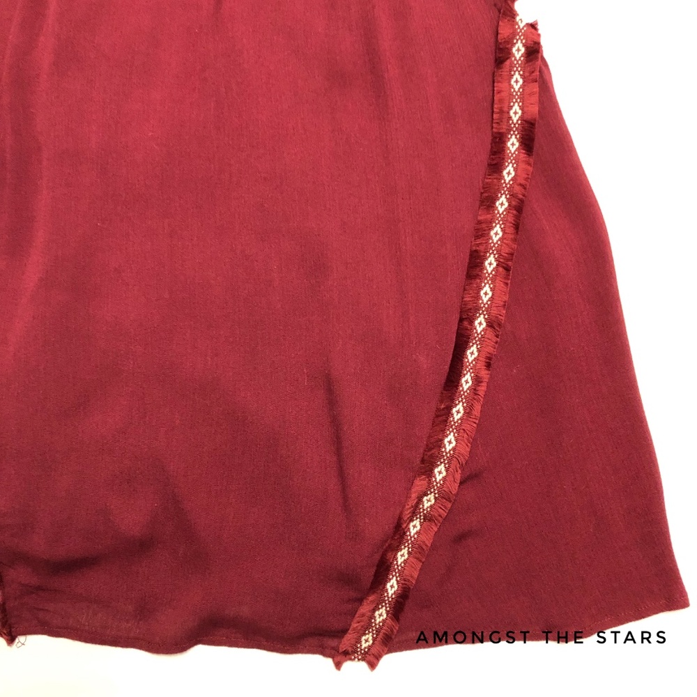 Anthropologie Moon River Burgundy Halter Dress - Picture 5 of 8